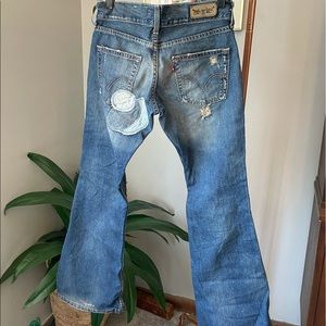 Rare vintage ultra low rise Y2K patchwork Levi’s